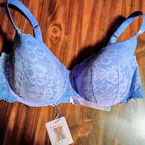 Savage X Fenty Lace Bra in Light Blue/Purple